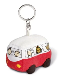Nici 31898 Schlüsselanhänger Jolly Mäh Schafe Jolly Bus Rot Ca 4,5x7cm Plüsch