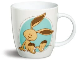 Nici 32609 Kinder- Tasse Hase Ralf Rabbit 7,5x7cm Porzellan Forest Friends