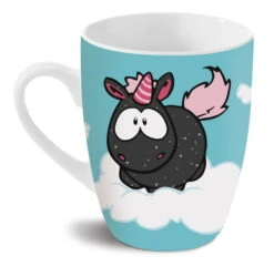 Nici 41614 Tasse Einhorn Theodor & Carbon Flash Blau 8x10cm Porzellan -Nici Store 41614 02 HA Frei me