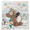 Nici 44158 Kuschel-Decke Winter Glamour Rentier Gans Pinguin 125x160cm Plüsch -Nici Store 44158 01 HA Frei me