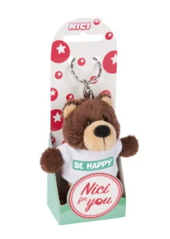 Nici 44698 Schlüsselanhänger Bär Mit T-Shirt Ca 10cm - Be Happy -Nici Store 44698 02 ZA Frei 1462x2048