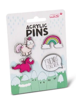Nici 45702 SET Acryl Pins Einhorn Theodor & Friends Regenbogen Auf Header-Karte -Nici Store 45702 02 ZA Frei 1462x2048