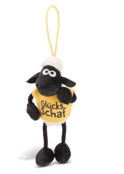 Nici 45800 Shaun Das Schaf Mit T-Shirt Anhänger Loop 10cm Plüsch - Glücksschaf