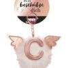 Nici 46972 Taschenanhänger Schutzbommel Mit Flügeln + Pompon Metallbuchstabe C