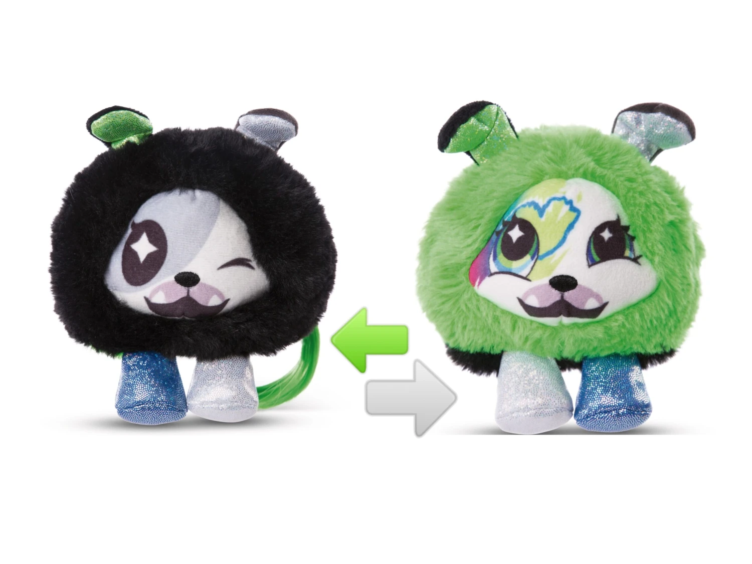 Nici 47907 Pixidoos Pets 2-in-1 Wendeplüsch Hund Bonbi 12cm Grün-schwarz Plüsch 3 Nici 47907 Pixidoos Pets 2-in-1 Wendeplüsch Hund Bonbi 12cm Grün-schwarz Plüsch