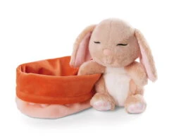 Nici 48708 Sleeping Pets Bunnies Hase Karamell 12cm Schlafend Im Körbchen Peach -Nici Store 48708 03 ZA Frei 2048x1607