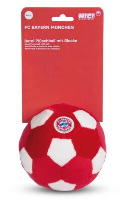 Nici 49087 Plüschball Mit Glöckchen FC BAYERN MÜNCHEN 12cm Auf Kärtchen FCB 6m+