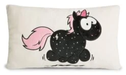 Nici 41428 Kissen Schwarzes Einhorn Carbon Flash Rechteckig 43x25cm Plüsch -Nici Store 57hFP5PNF43xtr6