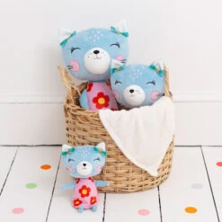 Nici 90427 Lemon Ribbon Katze 35cm Plüsch Kuscheltier Schlenker -Nici Store 90426 1pt