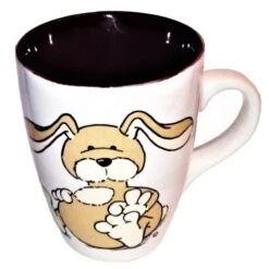 Nici 22036 Tasse Hase Puschel Beige Porzellan Spring Frühling Rabbit 11cm Ø8,5cm -Nici Store N22036 bearbeitet